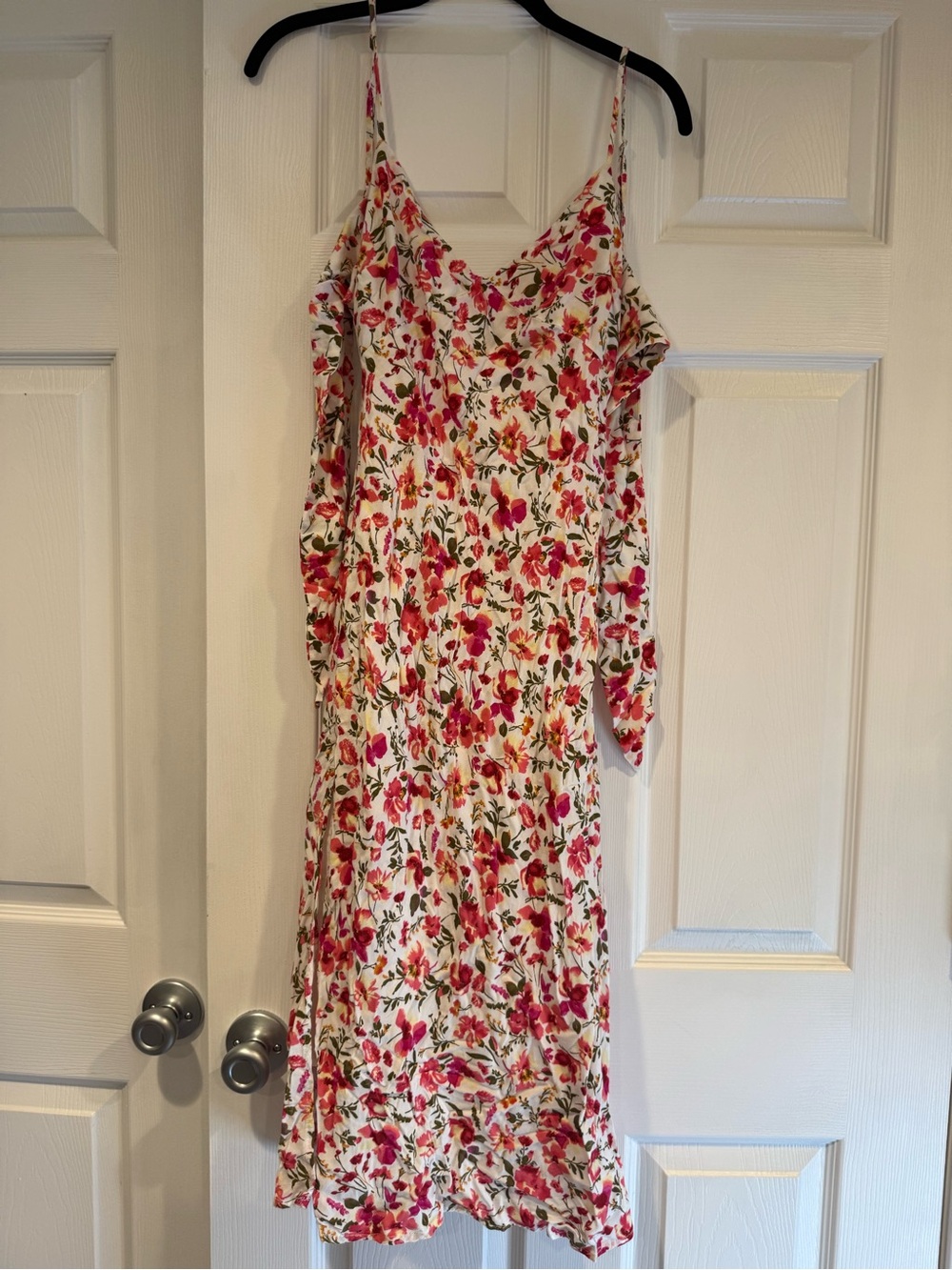 Floral Slip Dress - Pink & Cream